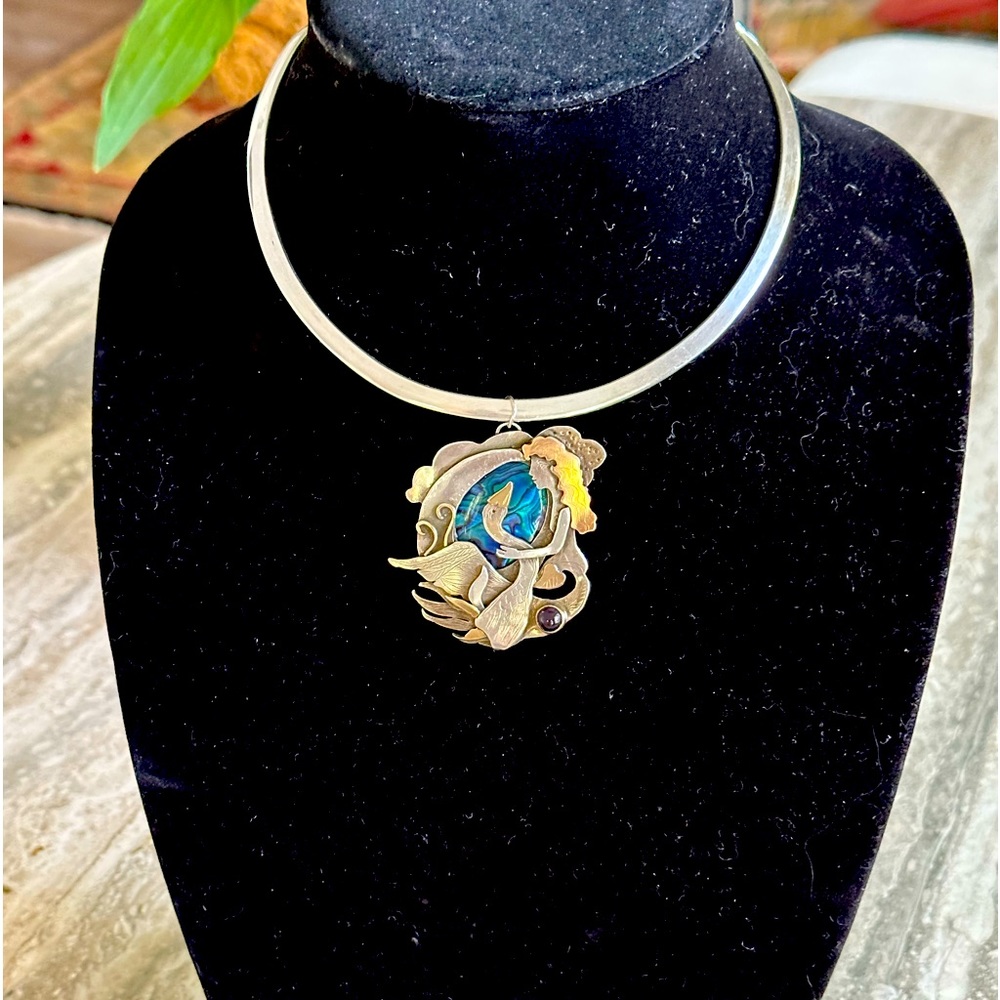 SS handmade choker/pin.